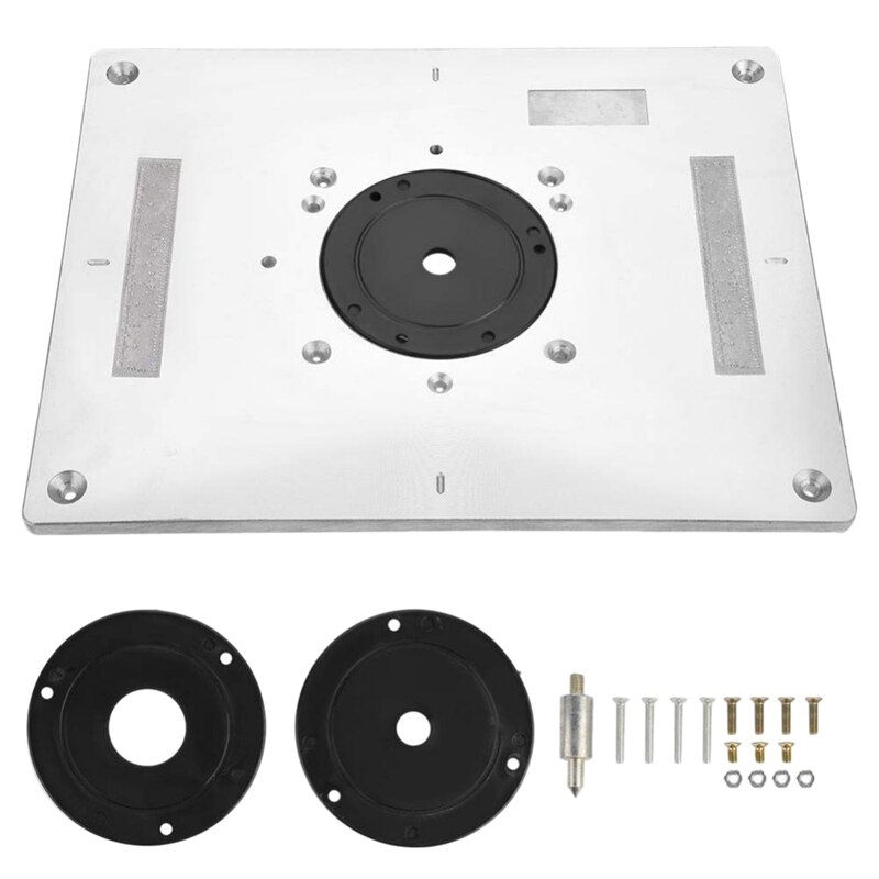 Multi-Functional Aluminum Router Table Insert Plate Trimmer Engraving Machine Woodworking Bench Router Plate: Default Title