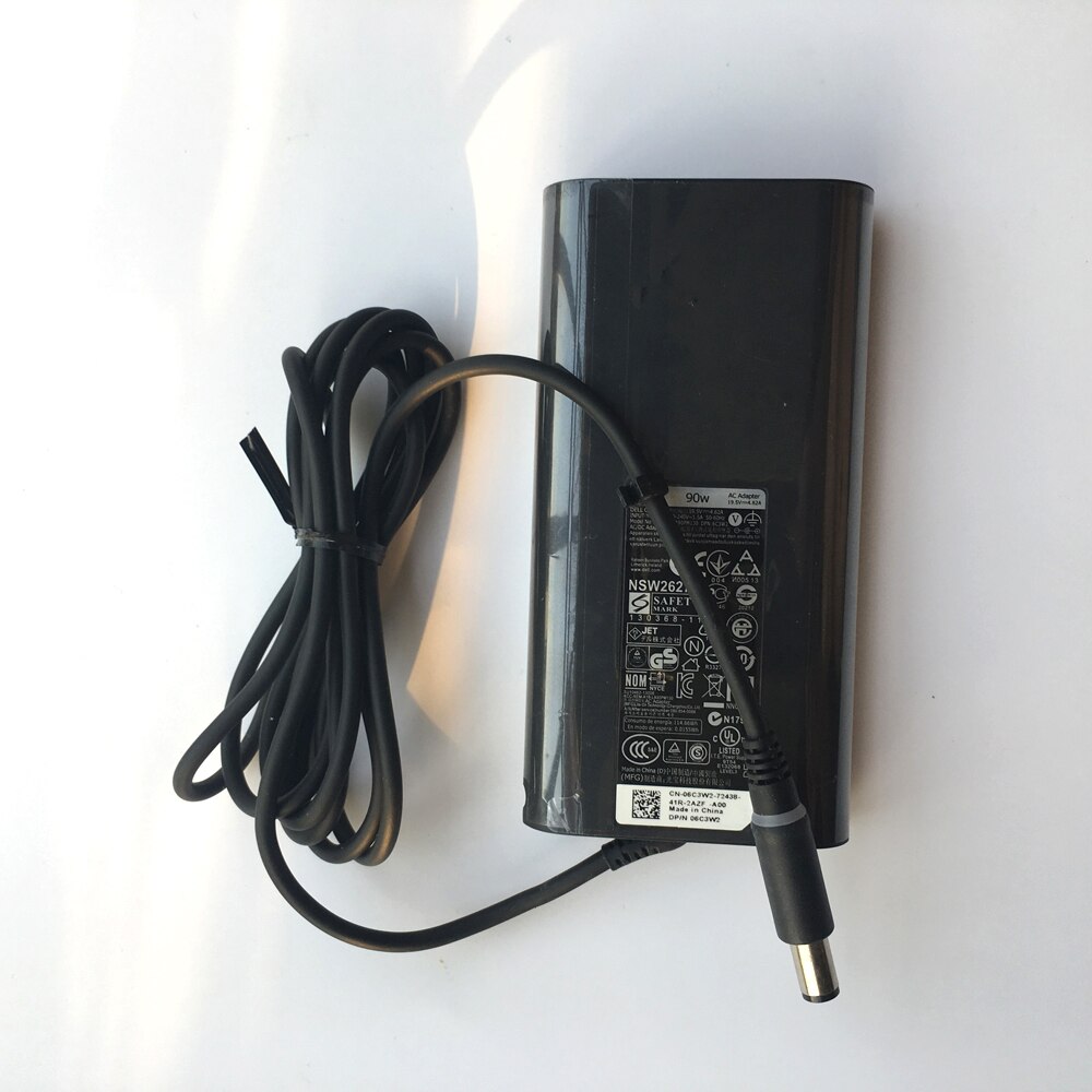 Véritable Original 90W adaptateur secteur chargeur alimentation pour Dell 6C3W2 pour Alienware Inspiron, Latitude, Vostro, XPS LA90PM130