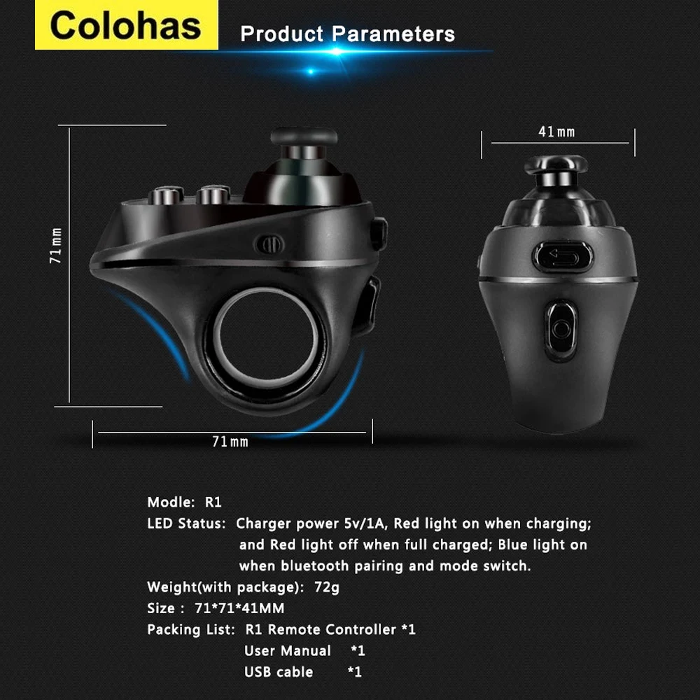 Bluetooth-kompatibel Gaming Finger Maus Spiel Controller Griff Adapter Gaming Mäuse Gamer Seiten Funktion Unterstützung Android iOS