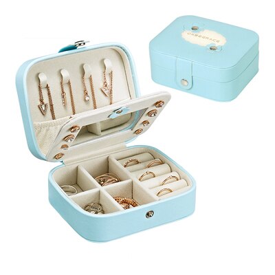 Boîte à bijoux avec miroir bijoux cercueil Portable maquillage organisateur beauté voyage boîte Bracele porte-collier emballage