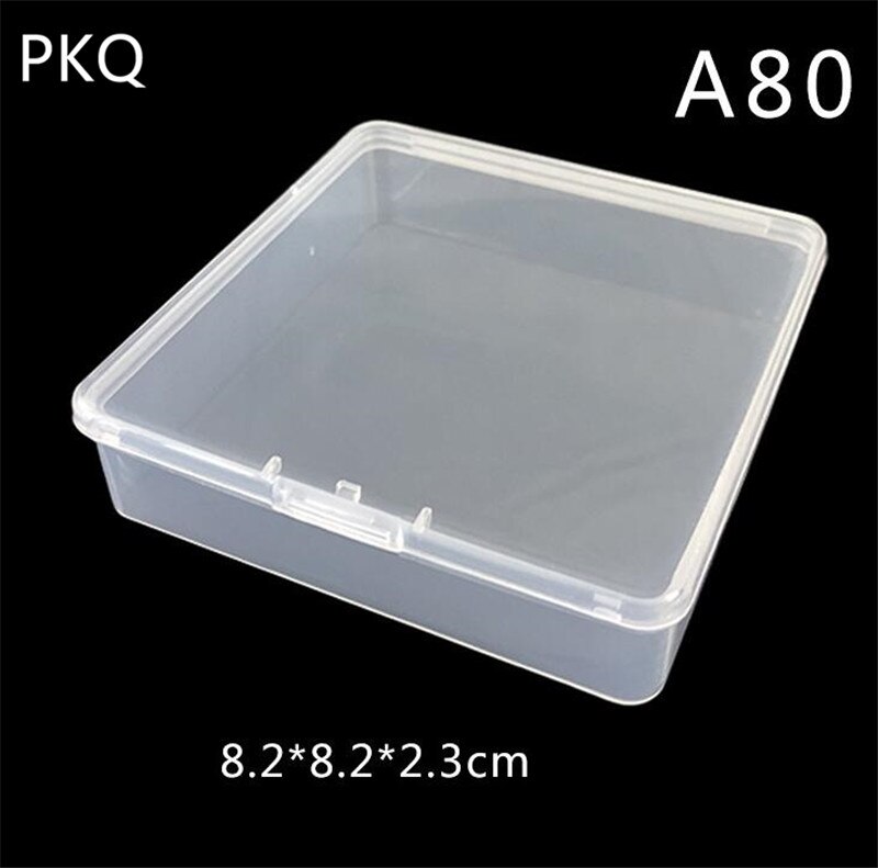 Transparent kunststoff box Lagerung Sammlungen Produkt verpackung box dressing fall Mini Fall Klar Kleine Box 21 Größen: 8.2x8.2x2.3m