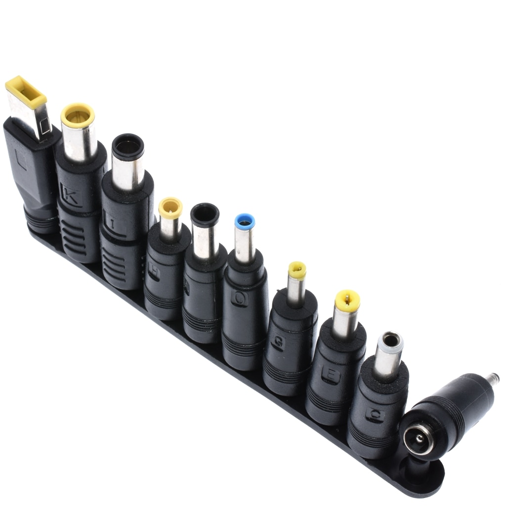 Adaptateur universel 10 pièces/ensemble | Pour ordinateur portable, chargeur d'alimentation cc, embouts d'adaptateur, connecteur Jack à brancher, charge
