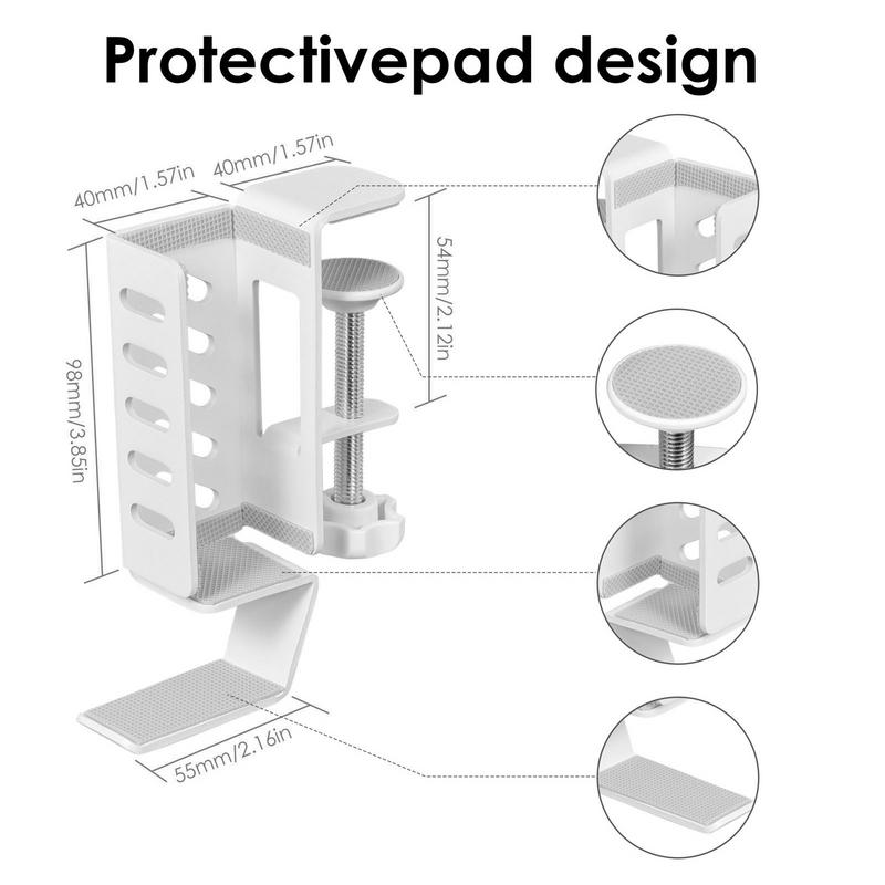 Onder Bureau Laptop Houder Klem Op Side Desk Organizer Anti-Kras Houder Geen Boor Bureau Opknoping Bestand Houder Rack Kantoren Thuis