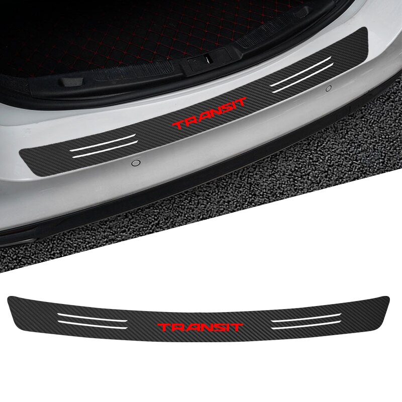 1 pièces voiture coffre Protection pare-chocs arrière décoration décalcomanie pour Ford transit Fiesta fusion ranger mondeo Mustang 3D Auto autocollant