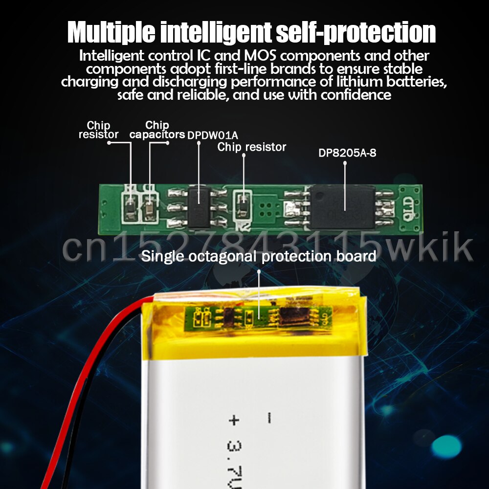 503048 053048 3.7V 800Mah Oplaadbare Lithium Polymeer Batterij Voor MP3 MP4 Gps Rijden Recorder Bluetooth Headset Li Ion mobiele