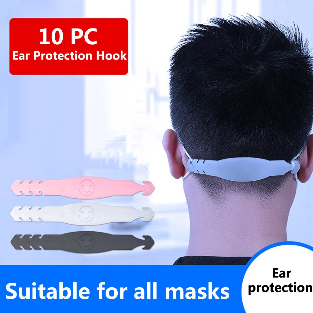 10 Pc Verstelbare Anti-Slip Masker Oor Grips Extension Haak Gezicht Maskers Gesp Houder Accessoires 168X25X0.8 Mm