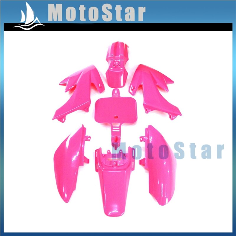 Kits de carrocería de carenado de plástico para 50, 70, 90, 110, 125, 140, 150cc, CRF50, XR50, Piranha SSR, Thumpstar, Stomp, Coolster, Pit Dirt Bike: Pink