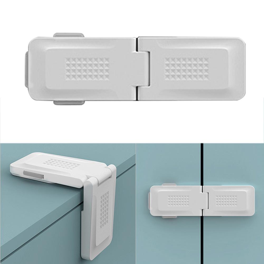 3Pcs Haakse Platte Dual-Gebruik Ladeblokkering Kast Deurslot Baby Veiligheid Bescherming Koelkast Kast Lock Kind veiligheidsslot: Default Title