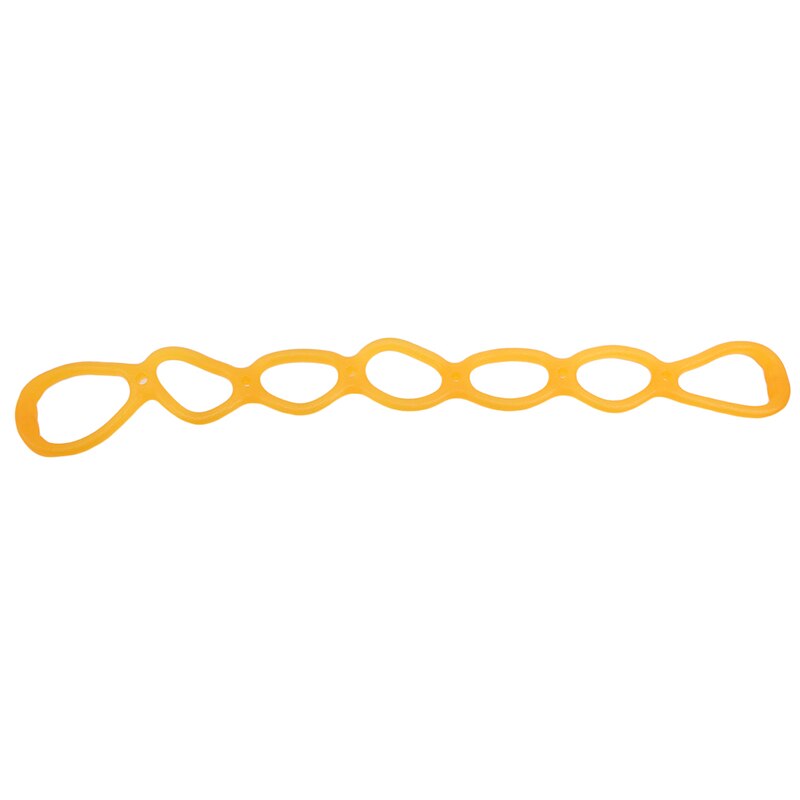 Gym elastische 7- gats siliconen spankoord yoga spanband voor dames en heren arm krachttrainingsapparatuur: Geel