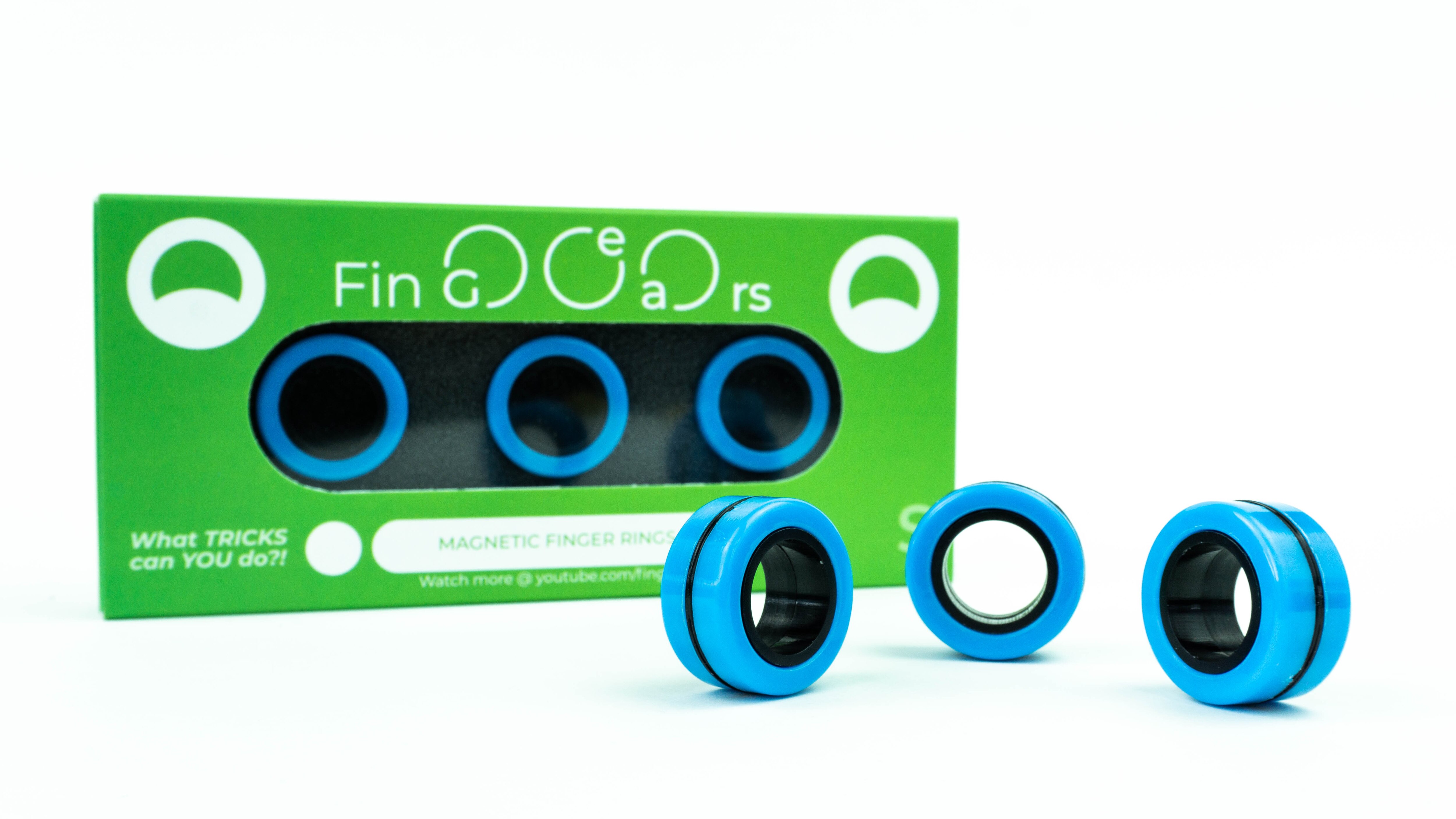 ORIGINALES Fingears Magnetic Finger Ring Talla S: Blue/Black