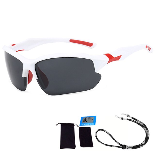 Lunettes de soleil polarisées classiques pour homme, verres solaires pour la conduite, le Camping, la randonnée et la pêche, UV400, 2022: Red White