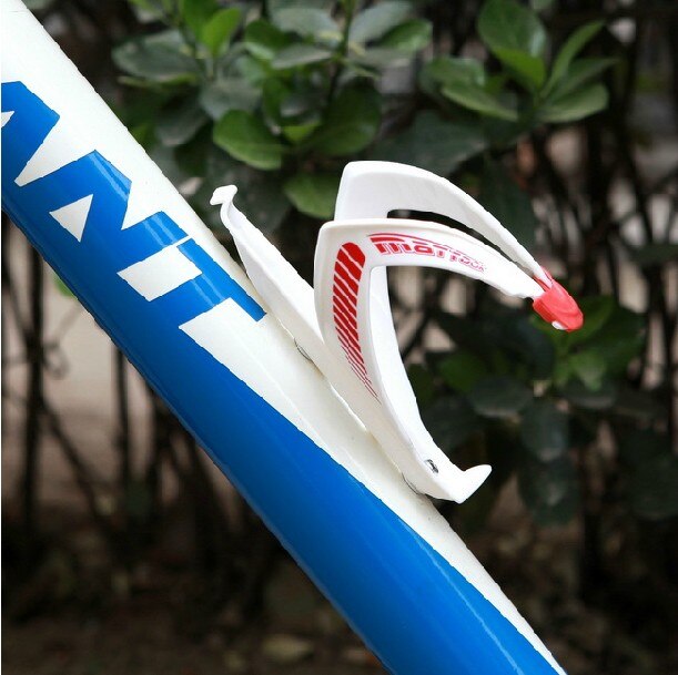 Fiets Waterfles Houder Super Taaiheid Glasvezel Waterfleshouder Cages Wit Water Fles Houder Zwart wit rood: WHITE