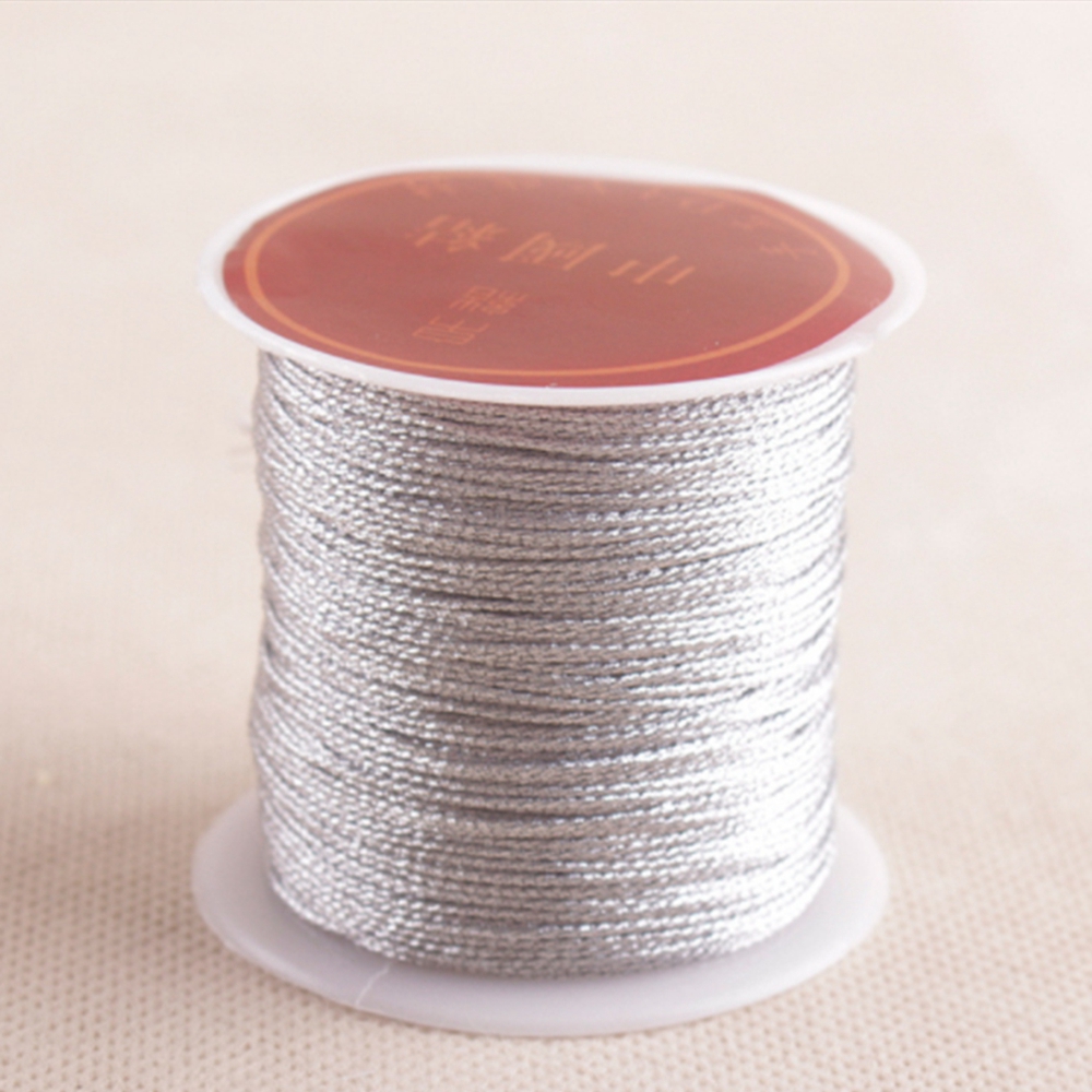 Gold Silver Color 100m/roll Durable Overlocking Sewing Machine Threads Polyester Cross Stitch Strong Threads for Sewing Supplies