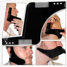 Mænd skæg formning styling skabelon kam mænds dobbeltsidede skæg kamme skønhedsværktøj til hår skæg trim skabeloner innovative