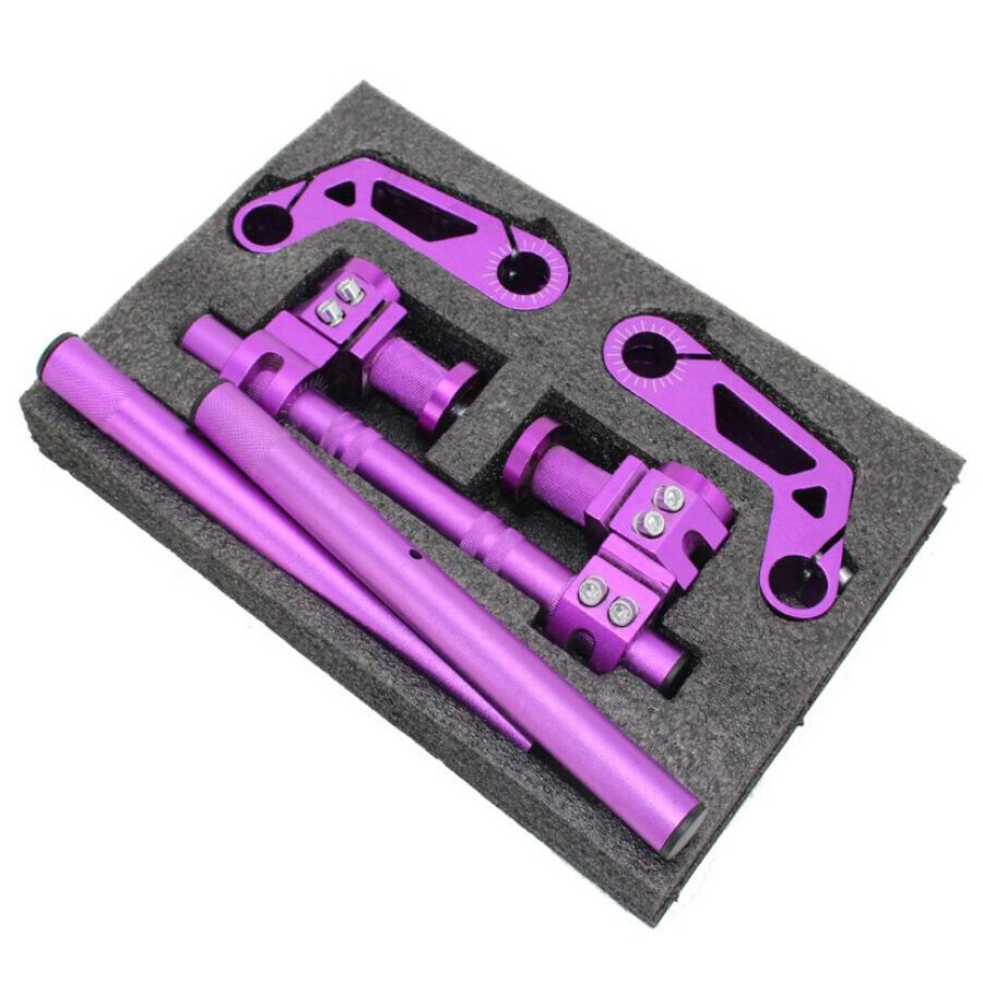 Guidon réglable de moto 7/8 &quot;22mm CNC en aluminium, système de barre de poignée amovible pour Motocross Scooter 125cc pour Pit Bike Dirt Bike: PURPLE