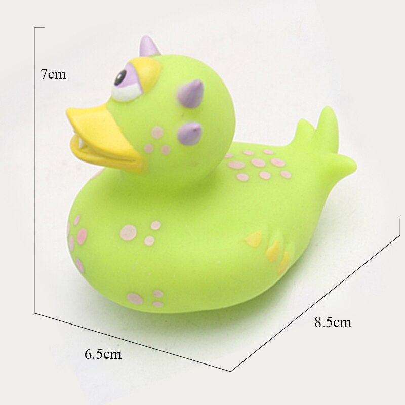 ESALINK Rubber Duck Style Girl With Pearl Earrings Baby Bath Toys Duck Children Toy Duck Baby Toys Bath Toys For Kids: YN130-1pcs