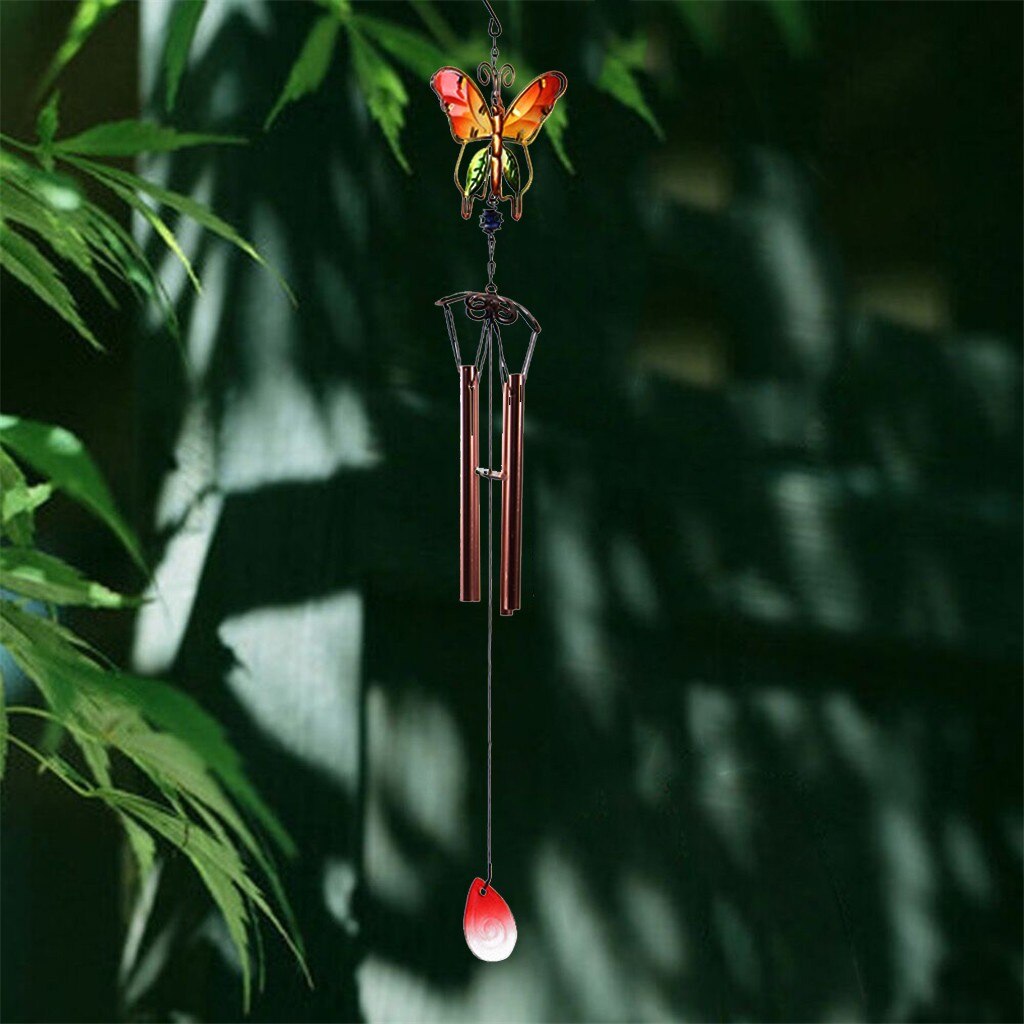 1PC peint papillon antirouille métal vent carillon ornement suspendu salle décoration carillon extérieur cour jardin décor #40
