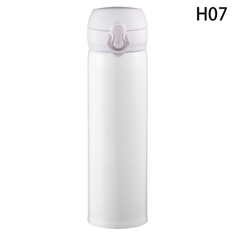 500ML 304 Stainless Steel Thermos Bottle Portable Office Business Vacuum Bottle Travel Drink Flask Water Bottle Home Thermocup: H07