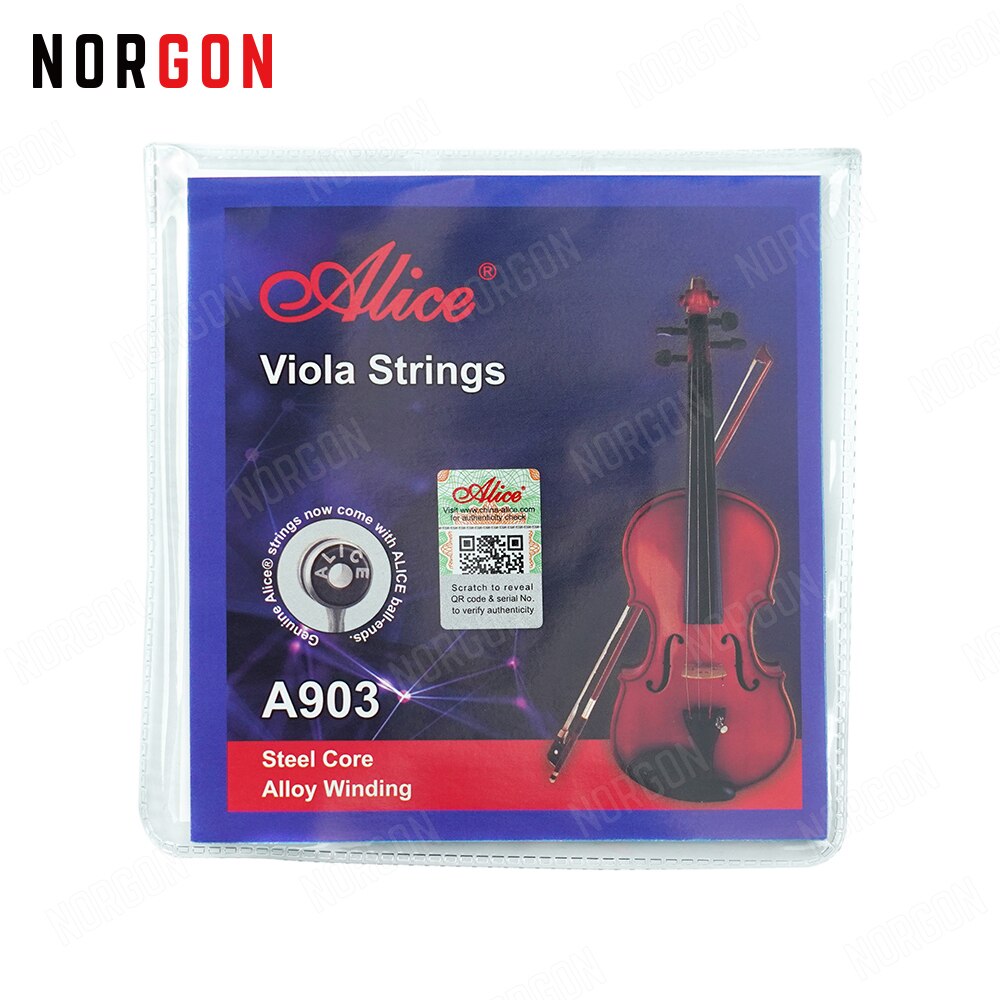 Alice Viola Strings 5 Sets/pack for Practice Steel Core and Alloy Winding Beginners Choice A903 A904 A905