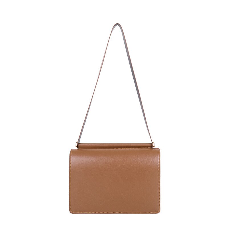 Borse a tracolla per donna marca solido semplice in pelle PU Crossbody Fashion Flap primavera nuove borse di Design borse da donna ascelle: Brown