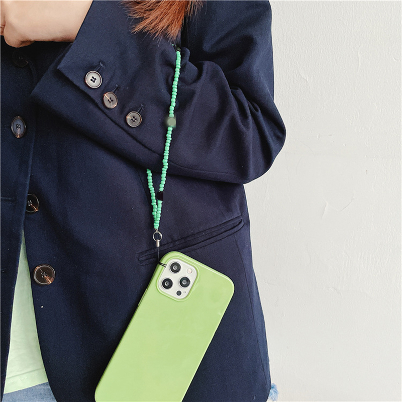 Trendy Kleurrijke Acryl Kralen Mobiele Telefoon Keten Voor Vrouwen Meisjes Gsm Riem Anti-Verloren Lanyard Opknoping Koord Sieraden