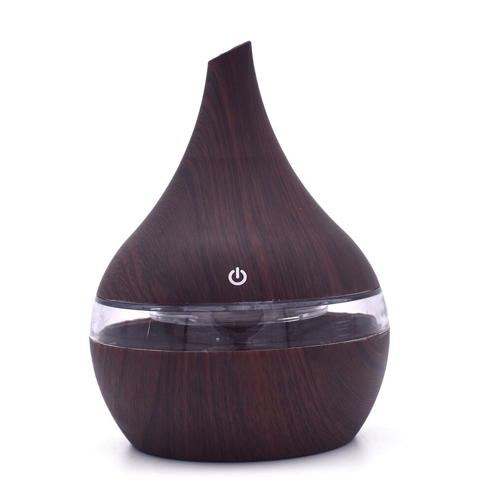 Humidificador eléctrico de aceites esenciales, difusor ultrasónico de grano de madera, minigenerador de niebla con USB, luz LED para