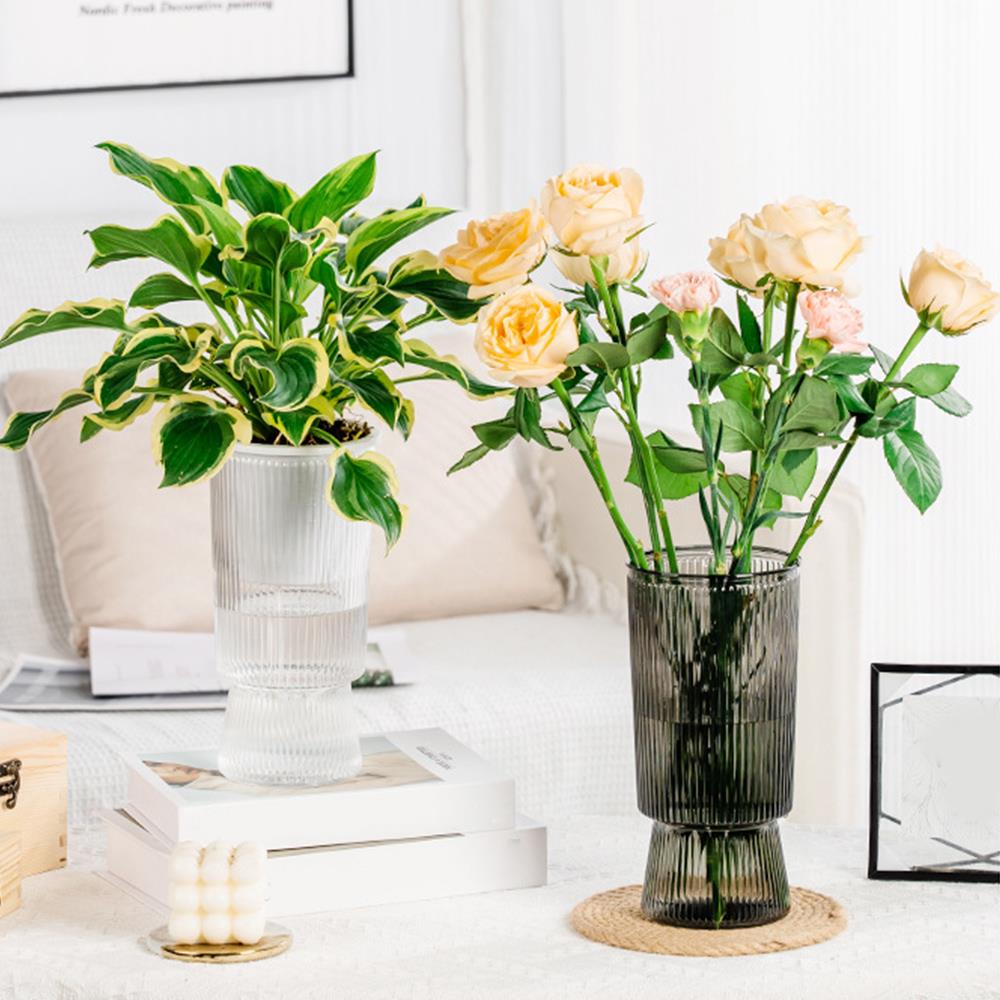 Imitatie Vazen Waterloze Teelt Planter Potten Zelf Water gevende Bloempotten Plastic Vaas Scandinavische Stijl Transparante Bloemenvaas