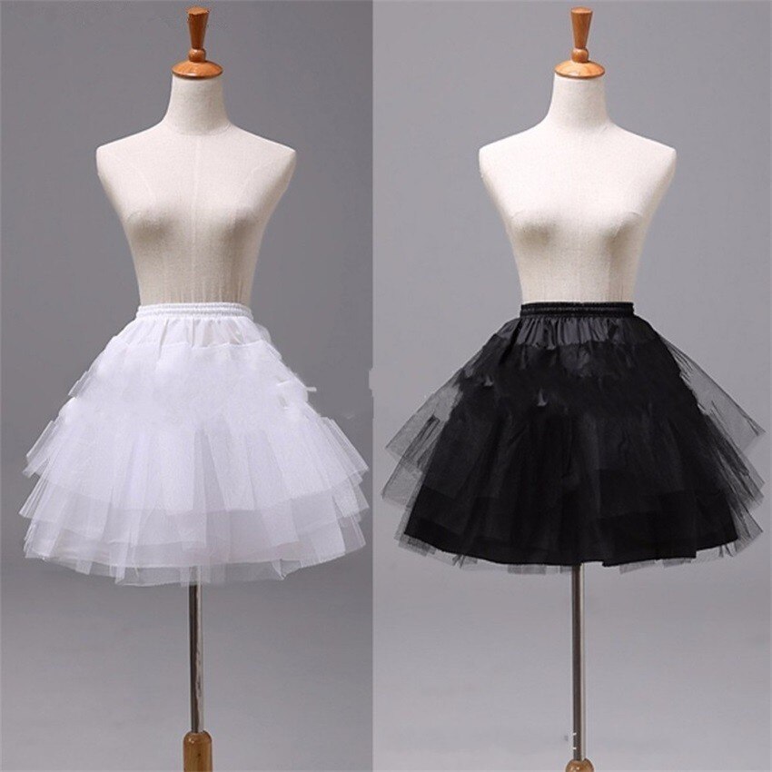 Short Dress Petticoat Tulle Layered Ruffle Short Crinoline Ballet Bridal Petticoats Lady Girls Underskirt
