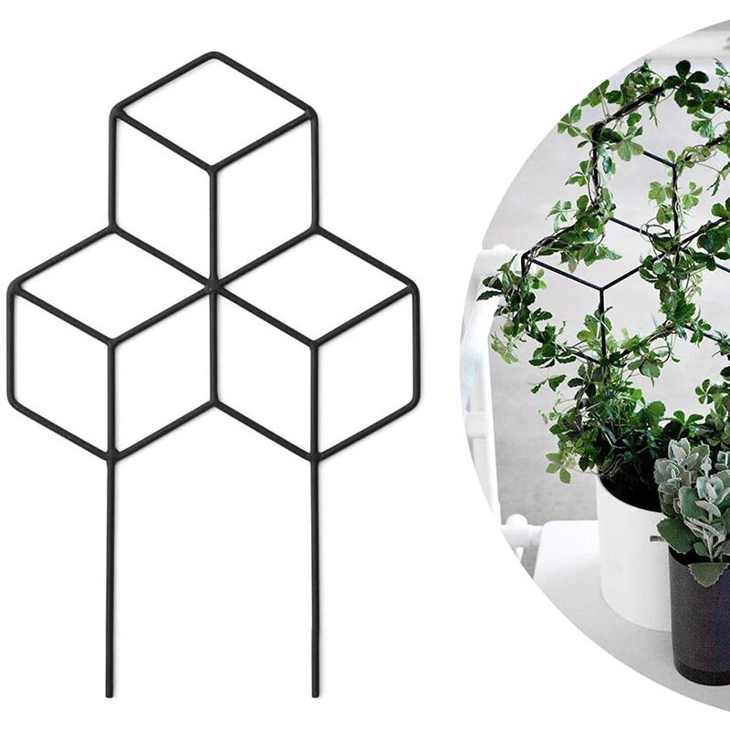 Garten Metall Spalier, Gitter-Förmigen Anlage Spalier für DIY Topf Klettern Pflanzen Unterstützung, Blume Gemüse Rose Reben