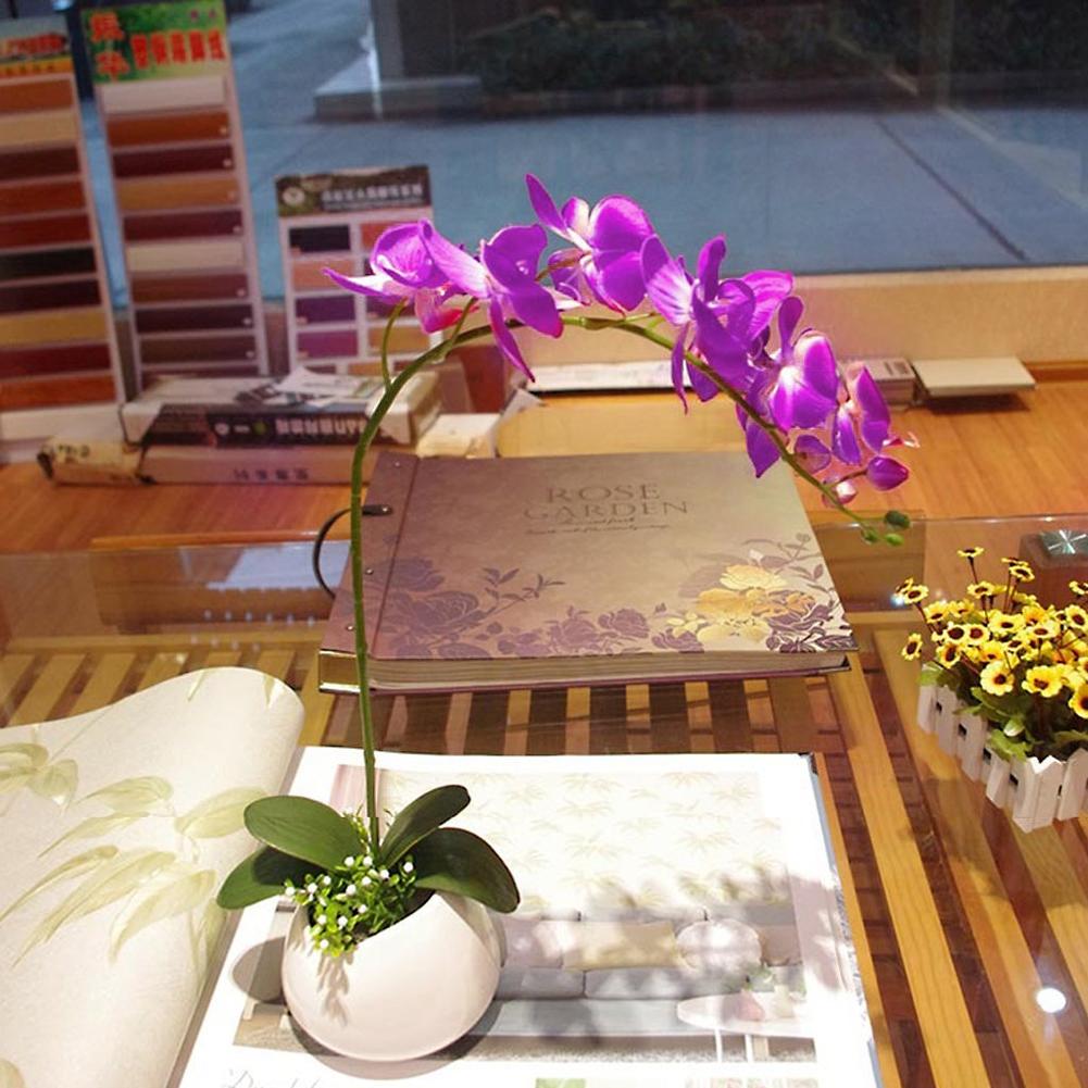 Kunst Phalaenopsis Orchidee In Pot x5 60 cm - Blue