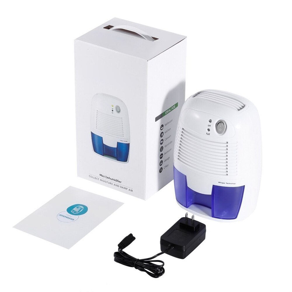 Mini Dehumidifier Air Dryer Moisture Absorber Electric Cooling Dryer 500ML Low Noise Cabinet Dehumidifier