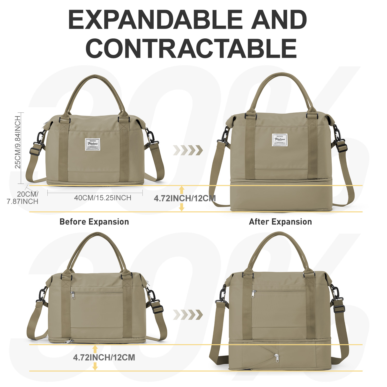 Borsone Viaggio Uomo Donna Unisex-Borsa a Mano Tracolla Spalla Weekend Capiente PU Pelle-Grande Capacità Sport Palestra Scuola Lavoro-Elegante ART.3544 Marchio COVERI (ARANCIONE