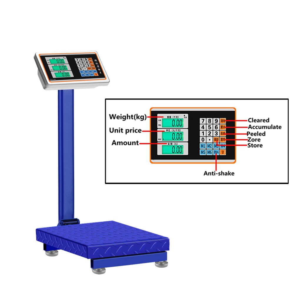 150KG 220V to 6V With backlight Digital display Folding electronic heavy scales electronic platform scale Express scales