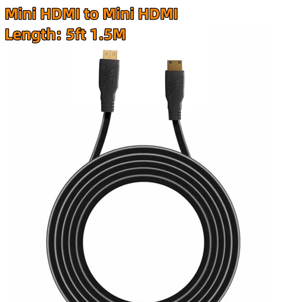 Mini câble HDMI Double tête Mini cordon HDMI 4Kx2K @ 60HZ convertisseur vidéo 5 pieds 1.5M câble pour ordinateur portable TV: Default Title