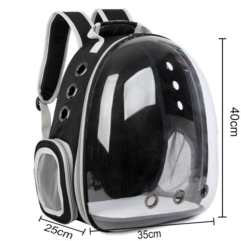 Cat bag Breathable Portable Pet Carrier Bag cat backpack cat carrier cat cage cat carrier bag: Black