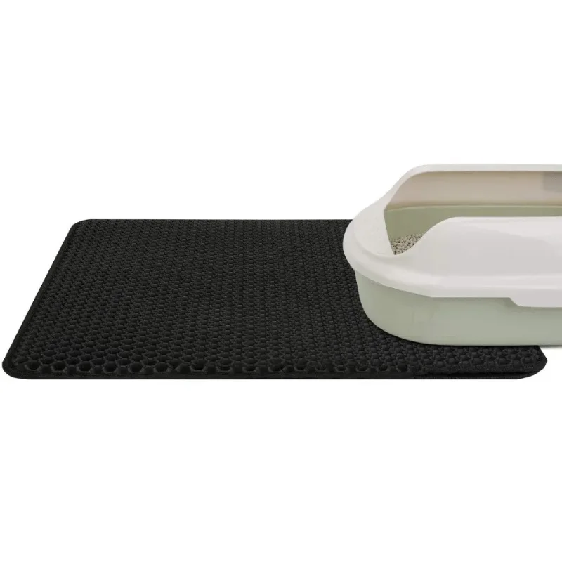 Kattenbakmat, Dubbellaagse kattenbakmat, Waterdicht, Urinebestendig, Kitty Litter Mat, schoon te maken, Scatter Control