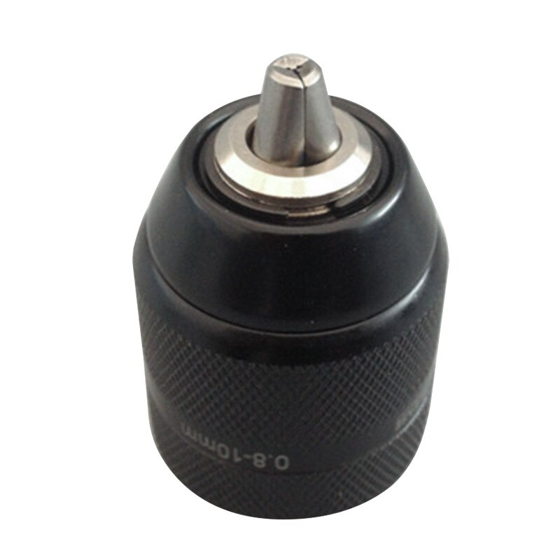 Metal Keyless 0.8-10mm 3-Jaw 3/8-24UNF Drill Chuck Quick Change Adapter SDS-Plus Shank 1/4" Hex Square Fit Hammer Drill