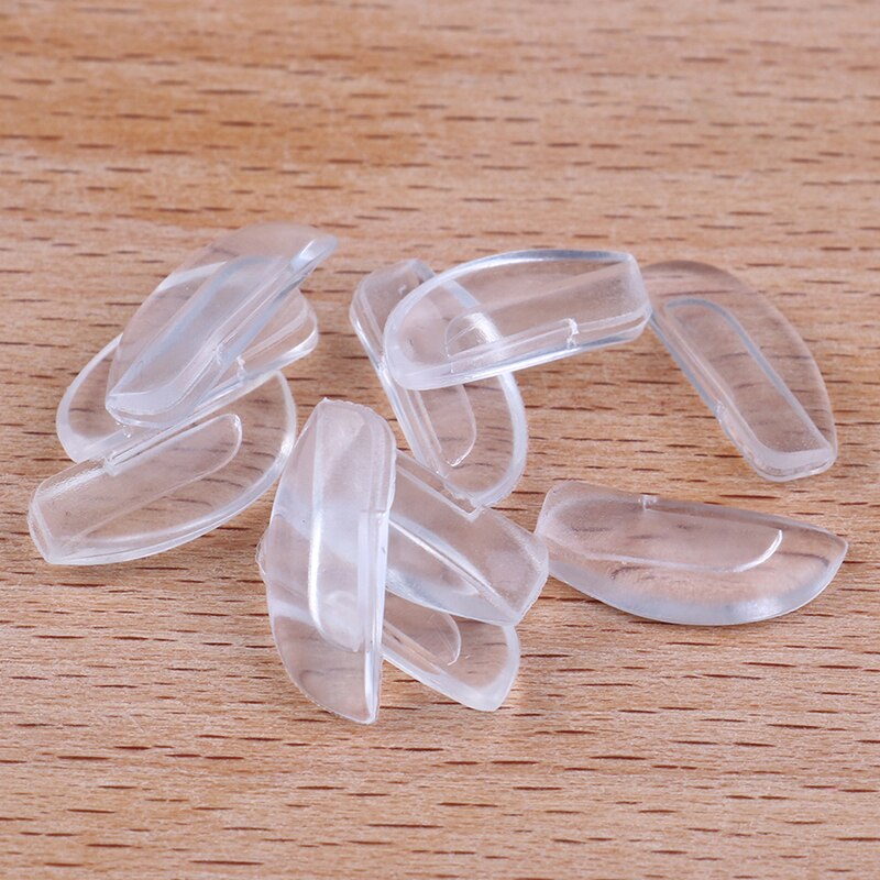 5 par/sett antiskli silikon neseputer for briller brillerammepinne på nesepute brille tilbehør: Klar