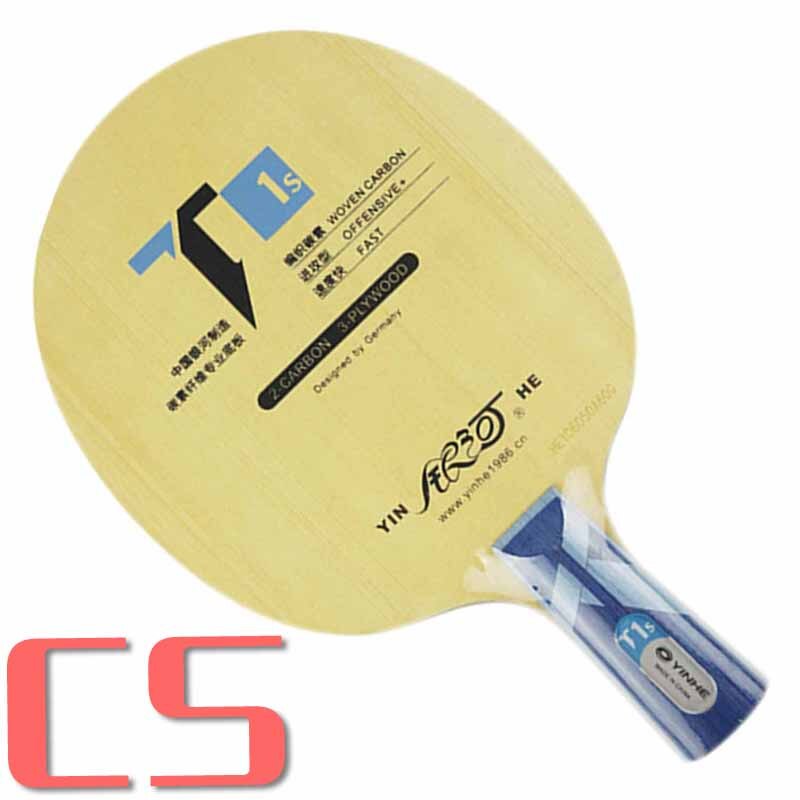 Originele Galaxy Yinhe T1s (GEWEVEN CARBON, T-1 Upgrade) Tafeltennis/PingPong Racket: CS  short handle