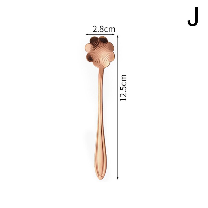 Tee Kaffee Mischen Löffel Gold Löffel Nachtisch Kirschblüzehn Edelstahl Jahrgang Teelöffel Trinken Küche Geschirr Besteck: J