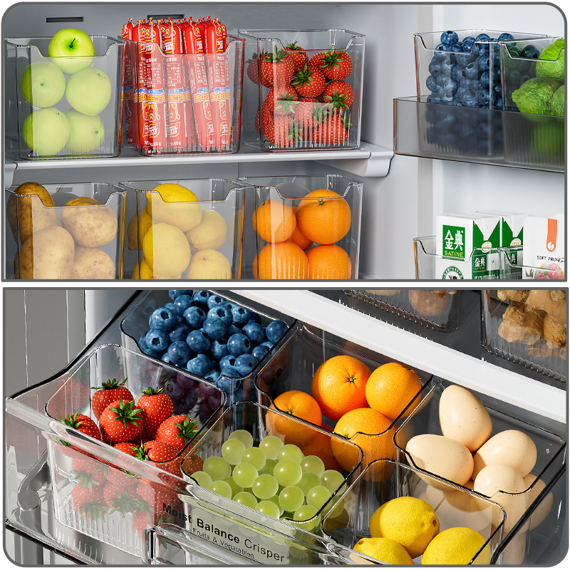 1 STKS Koelkast Zijdeur Opbergdoos Voedsel Groente Fruit Eieren Verse Organizer Huishoudelijke Keuken Koelkast Containers Dozen