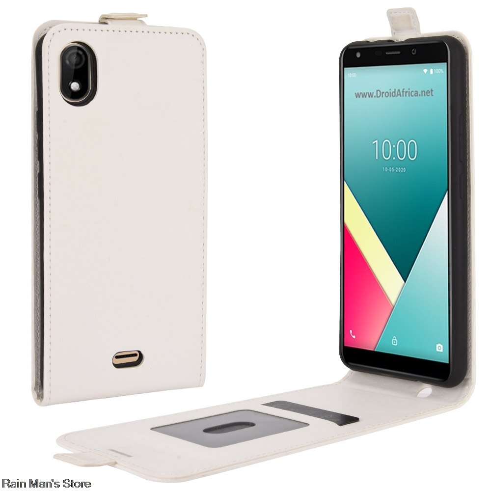 fallen für Wiko Y61 clamshell leder fallen Magnetische schnalle Halfter für Wiko Y61 Schutzhülle fallen Geschäft: Weiß