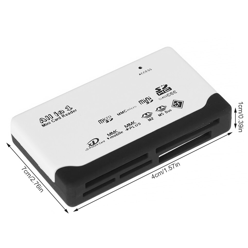 Usb 2,0 tf card reader, memory card reader, fast data transfer, all in one card reader, supports tf, cf, sd, mini sd, ms, xd, hot: Default Title