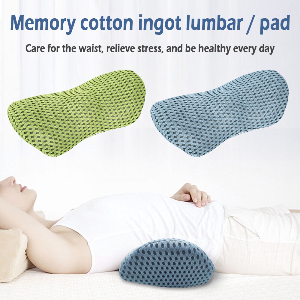 Slow Rebound Memory Cotton Physiotherapy Lumbar Pillow Multi-Functional Waist Cushions on Chair Seat Car Orthopedic Pillow Mat