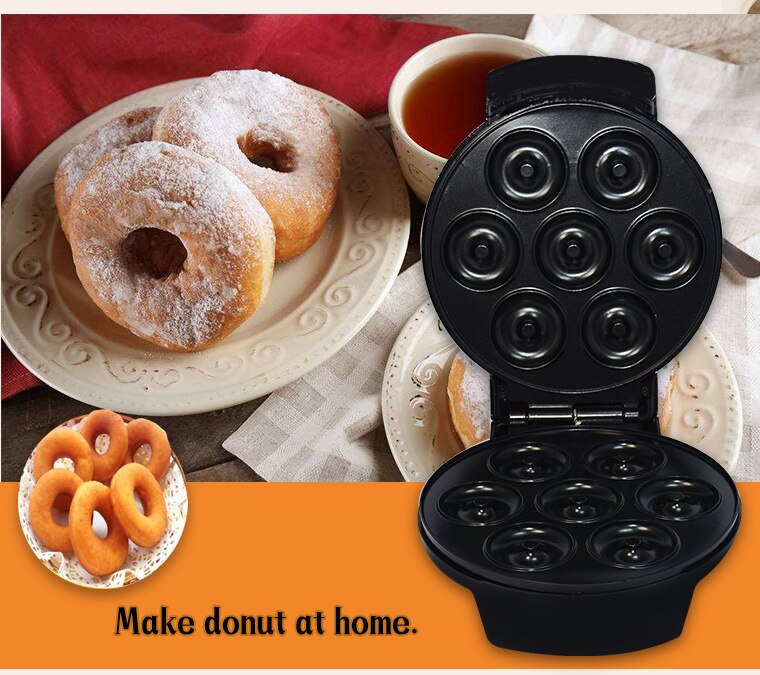 European multi-functional household mini cake machine donut electromechanical baking pan cross-border 110v 220v donut maker