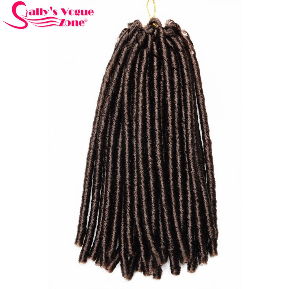 Sallyhair-extensiones de pelo trenza sintética a ganchillo, 14 pulgadas, 70g por paquete, peinados Afro, lisos, negros, marrones, gruesos: # 4