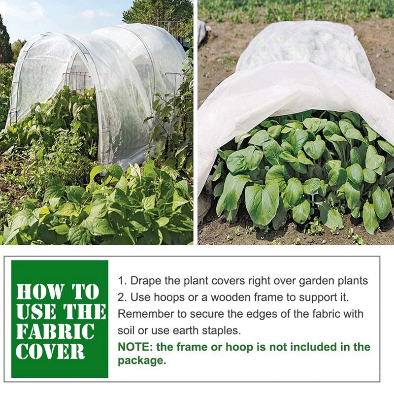 9m plantebetræk frostbeskyttelse, havestof plantebetræk, velegnet til vinterplanter frost/sol- og støvtæt