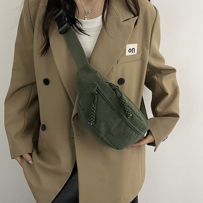 Casual Corduroy Riem Tassen Voor Vrouwen Mode Fanny Pack Dames Banaan Heuptas Heup Tas Schouder Crossbody Borstzak
