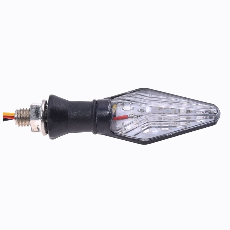 2 stk lyspile motorcykel 12 led smd 3528 dc 12v blinklys - gul & blå