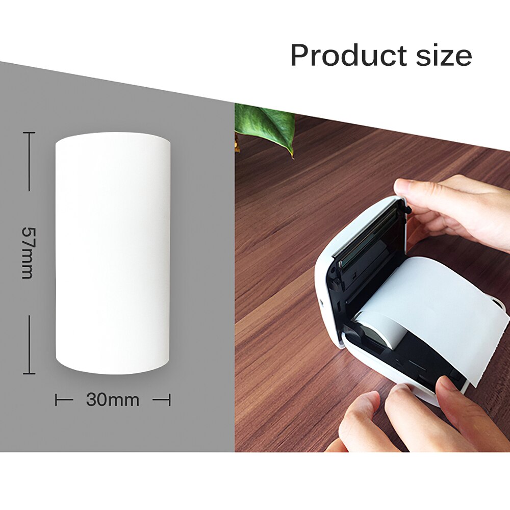 6 Rolls Sticker Papier Printer Papier Zelfklevende Afdrukken Langdurige Thermisch Papier Draagbare Praktische Student School